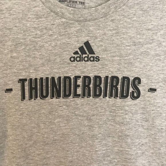 Adidas Southern Utah University Thunderbirds T Shirt Mens Medium Gray Cotton - Picture 3 of 7